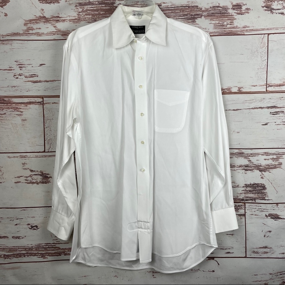Gitman Bros. White Button Dress Shirt Neck 16